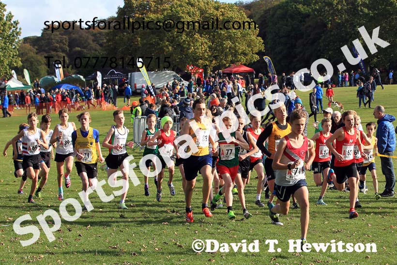 Boys under-13s 2022 Northern Cross Country Relays, Graves Park, Sheffield. Photo: David T. Hewitson/Sports for All Pics